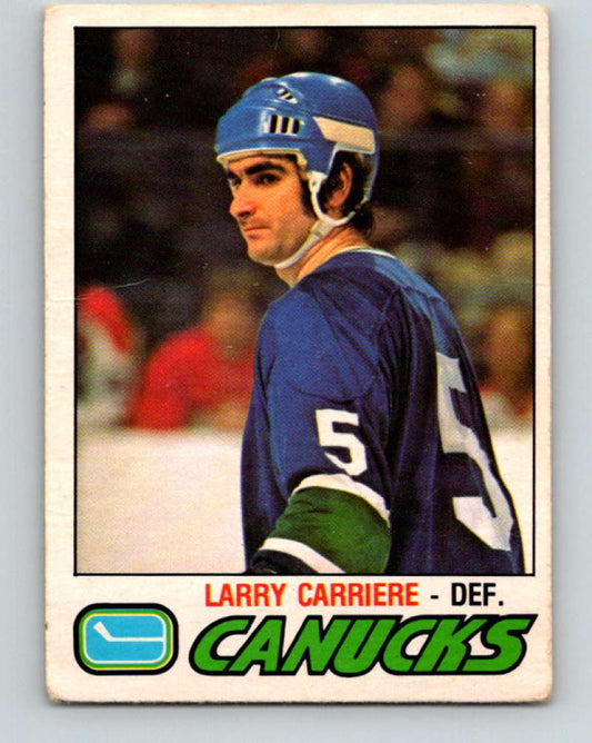 1977-78 O-Pee-Chee #304 Larry Carriere NHL  Canucks 9939 Image 1