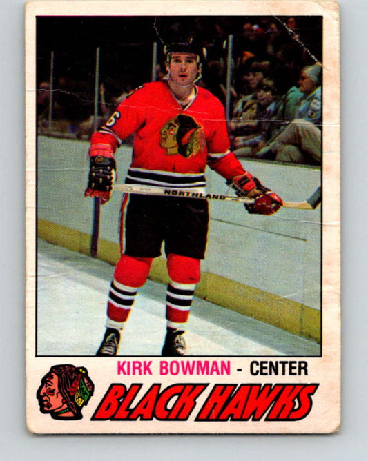 1977-78 O-Pee-Chee #309 Kirk Bowman NHL  RC Rookie Blackhawks 9944 Image 1