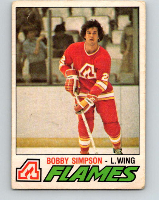 1977-78 O-Pee-Chee #310 Bobby Simpson NHL  RC Rookie Flames 9945 Image 1