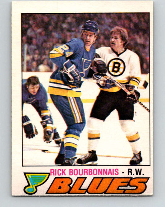 1977-78 O-Pee-Chee #312 Rick Bourbonnais NHL RC Rookie Blues  9947 Image 1