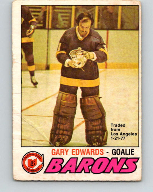 1977-78 O-Pee-Chee #345 Gary Edwards NHL  Barons 9980