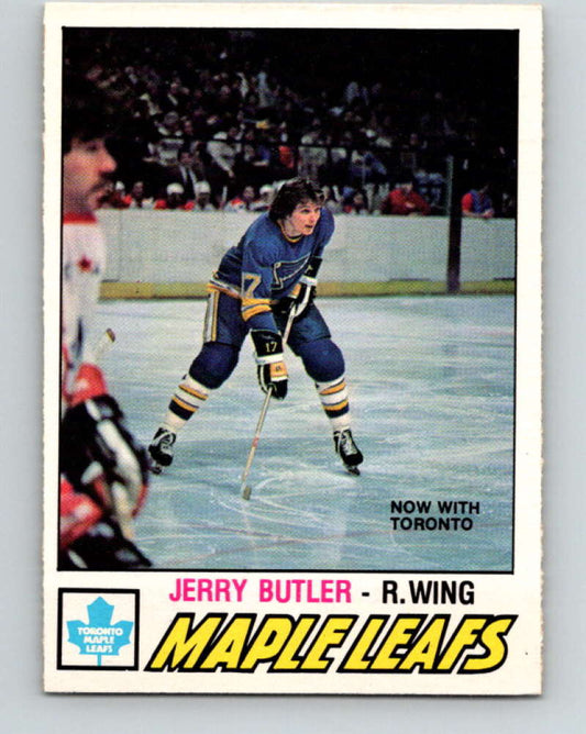 1977-78 O-Pee-Chee #349 Jerry Butler NHL  Maple Leafs 9984 Image 1