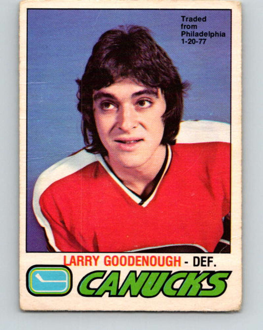 1977-78 O-Pee-Chee #359 Larry Goodenough NHL  Canucks 9994 Image 1
