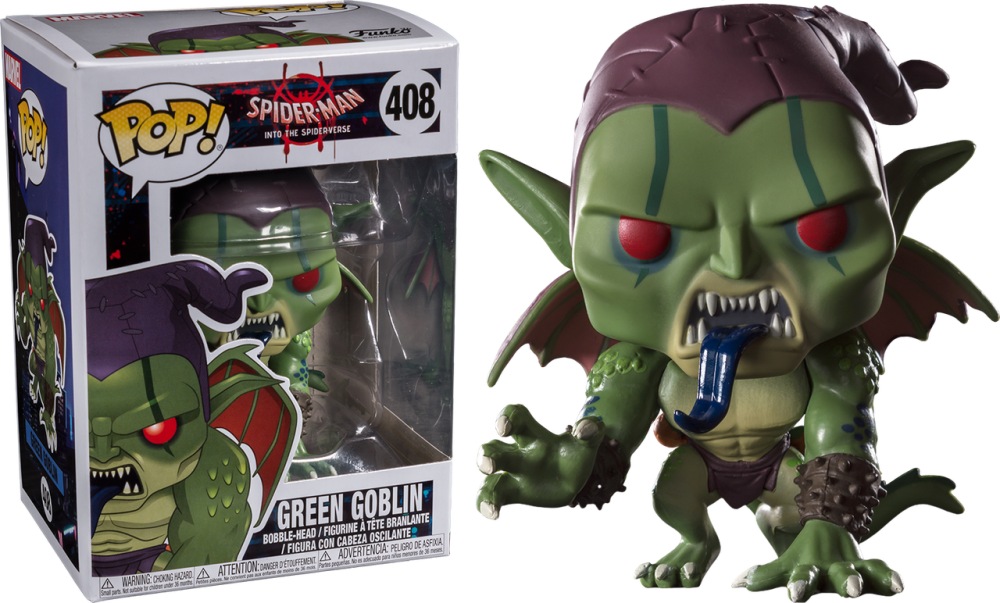 Funko Pop - 408 Spiderman Into The Spiderverse - Green Goblin Vinyl Figure Image 1