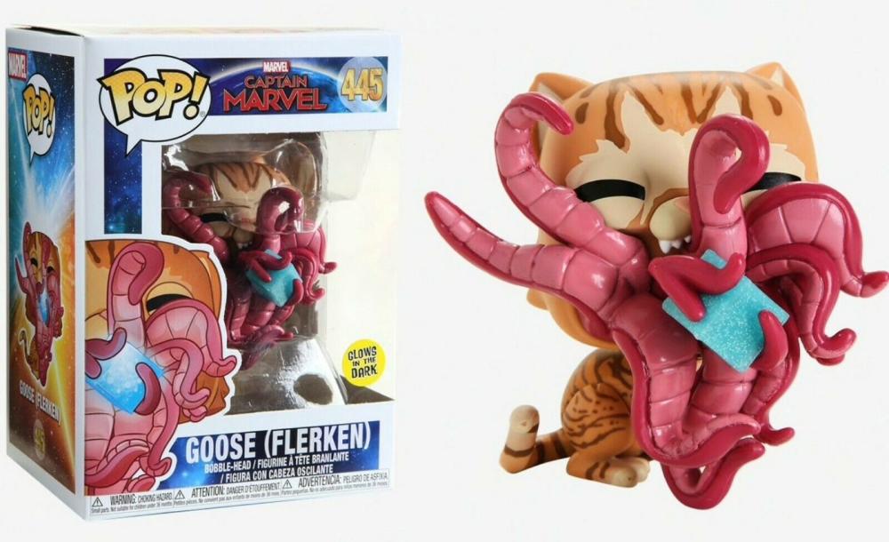 Funko Pop - 445 Captain Marvel - Goose (Flerken) Vinyl Figure Glows in Dark