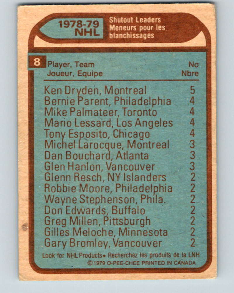 1979-80 O-Pee-Chee #8 Dryden/Esposito/ + 10141