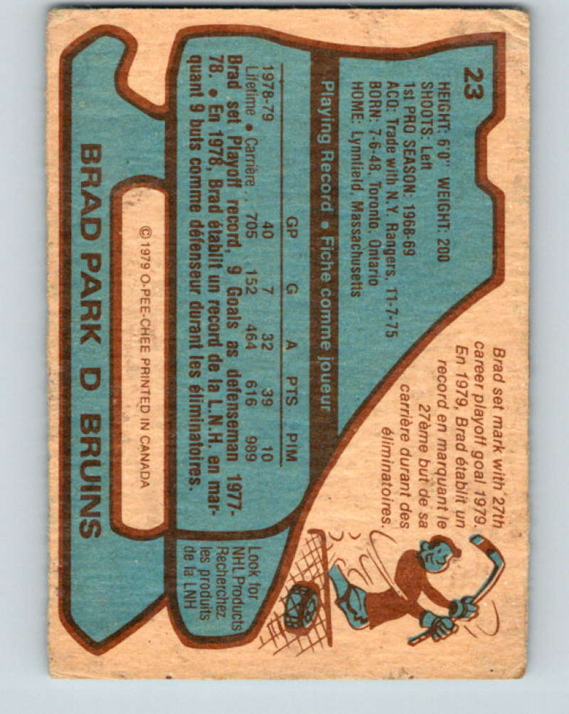 1979-80 O-Pee-Chee #23 Brad Park NHL Bruins 10164