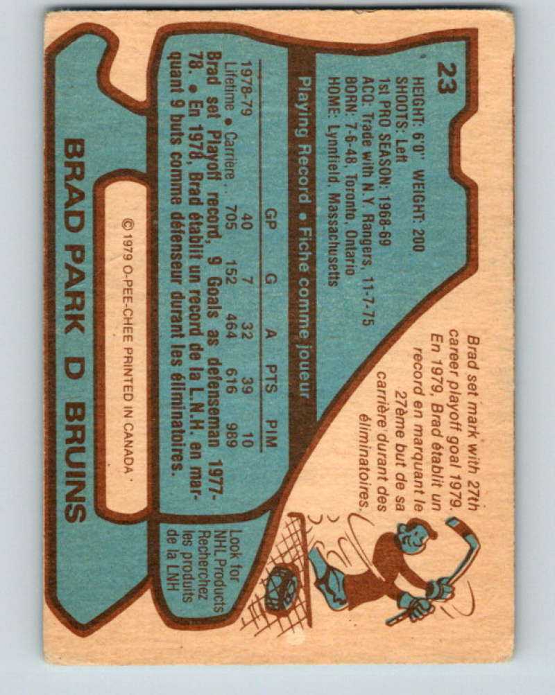 1979-80 O-Pee-Chee #23 Brad Park NHL Bruins 10165