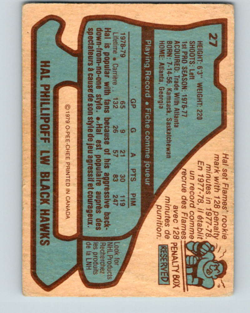 1979-80 O-Pee-Chee #27 Harold Phillipoff NHL RC Rookie 10170
