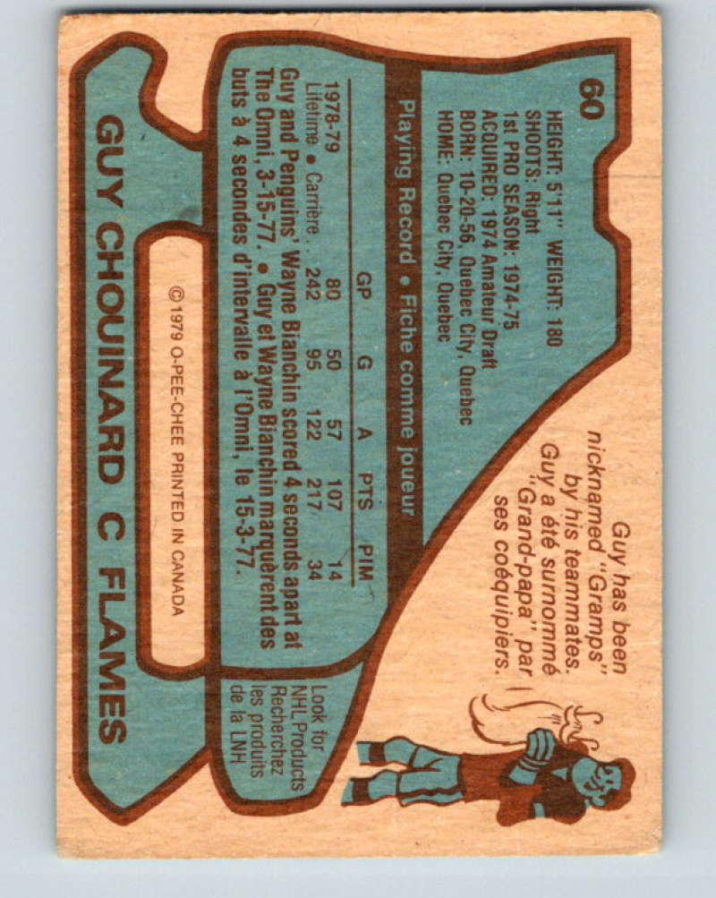 1979-80 O-Pee-Chee #60 Guy Chouinard NHL Flames 10211