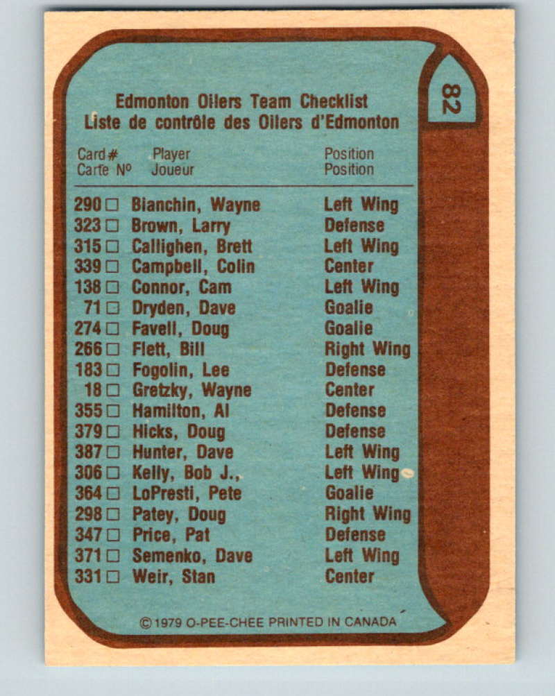 1979-80 O-Pee-Chee #82 Emblem Oilers NHL Oilers TC 10237