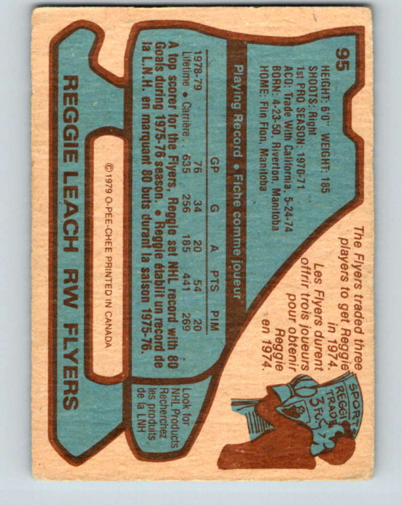 1979-80 O-Pee-Chee #95 Reggie Leach NHL Flyers 10255