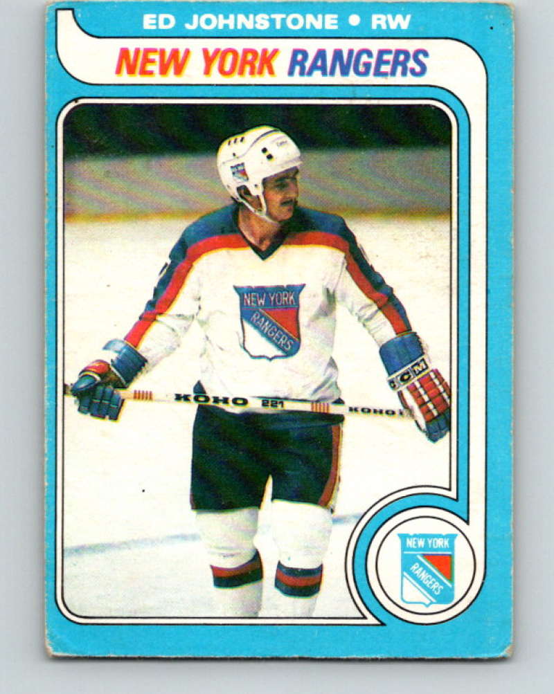 1979-80 O-Pee-Chee #179 Ed Johnstone NHL RC Rookie Rangers 10358 Image 1