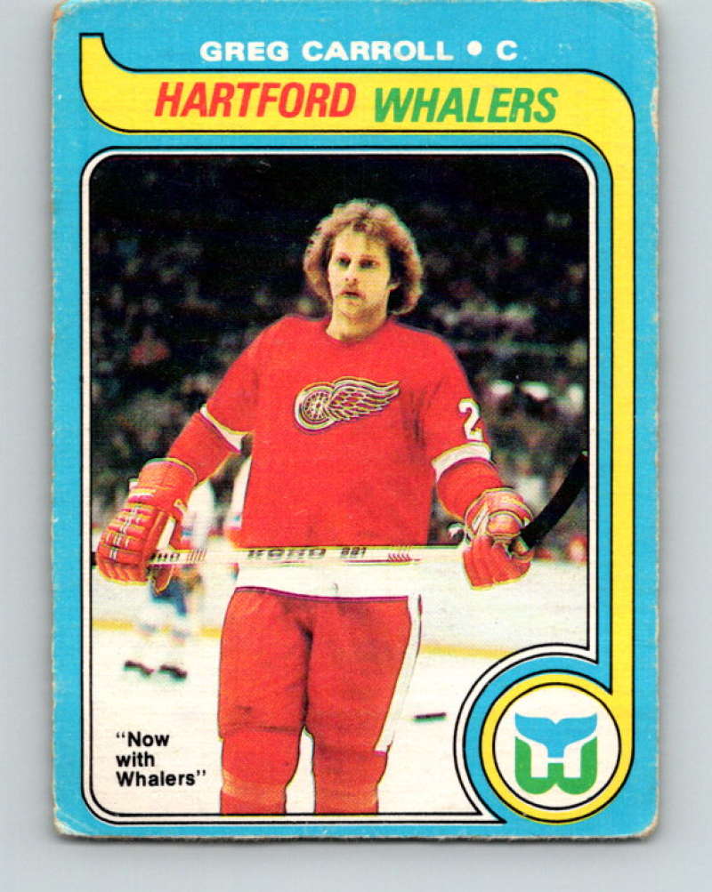 1979-80 O-Pee-Chee #184 Greg Carroll NHL RC Rookie Whalers 10365 Image 1