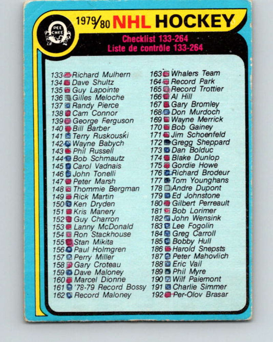 1979-80 O-Pee-Chee #237 Checklist NHL  UER 10440 Image 1
