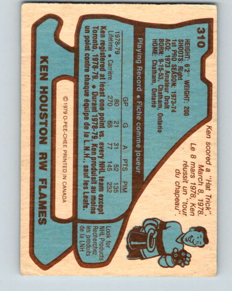 1979-80 O-Pee-Chee #310 Ken Houston NHL Flames 10538