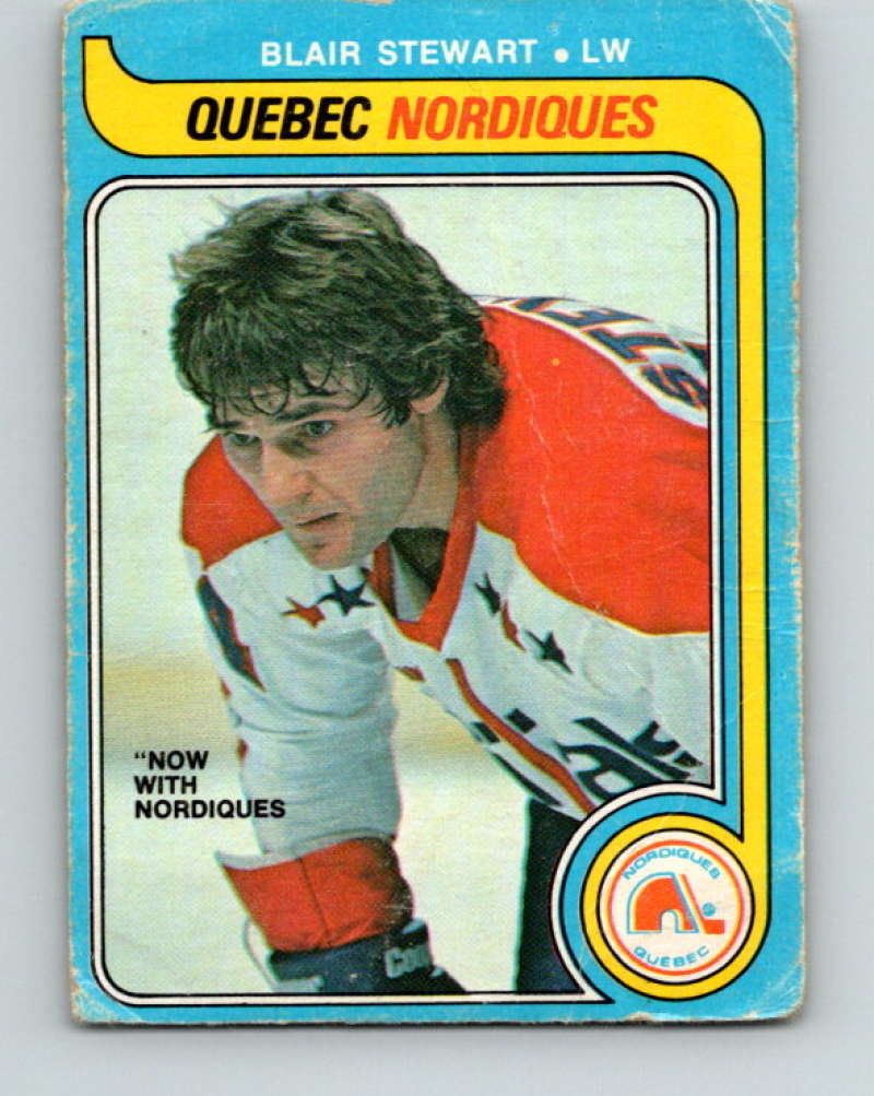 1979-80 O-Pee-Chee #332 Blair Stewart NHL Nordiques 10576 Image 1