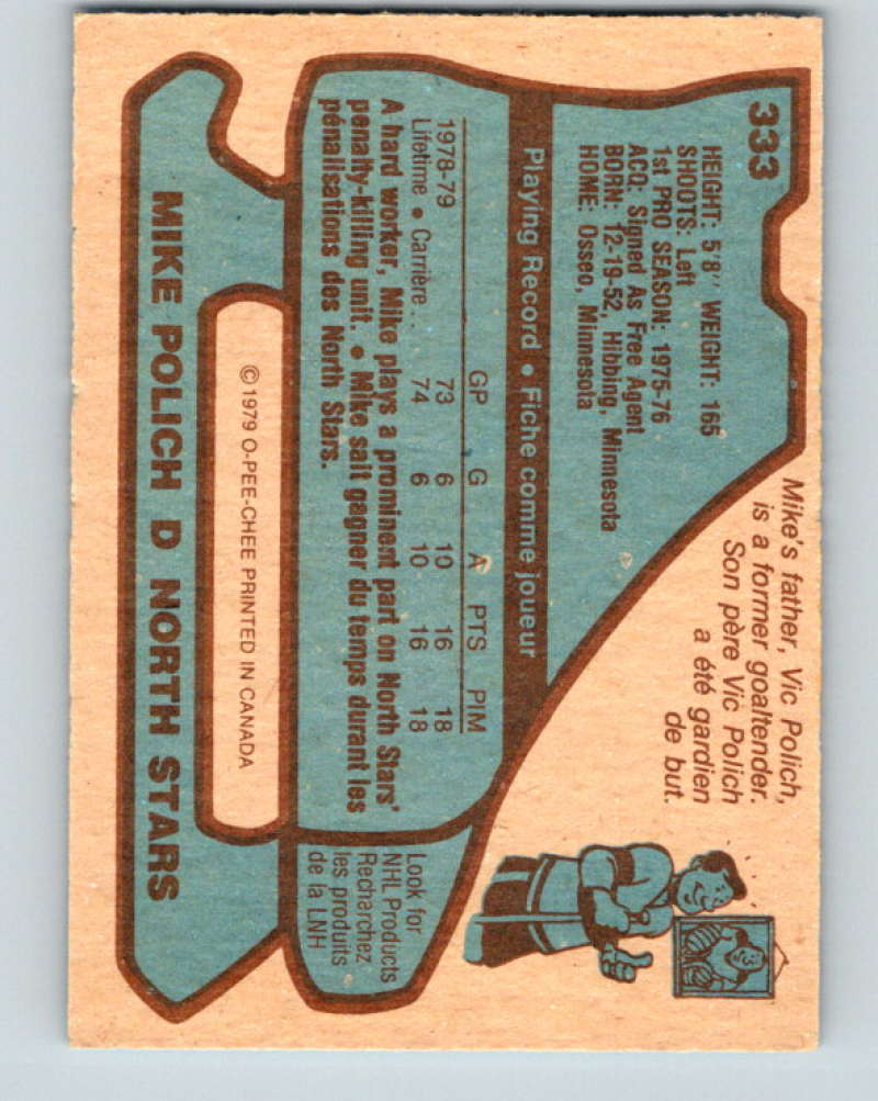 1979-80 O-Pee-Chee #333 Mike Polich NHL RC Rookie Stars 10577