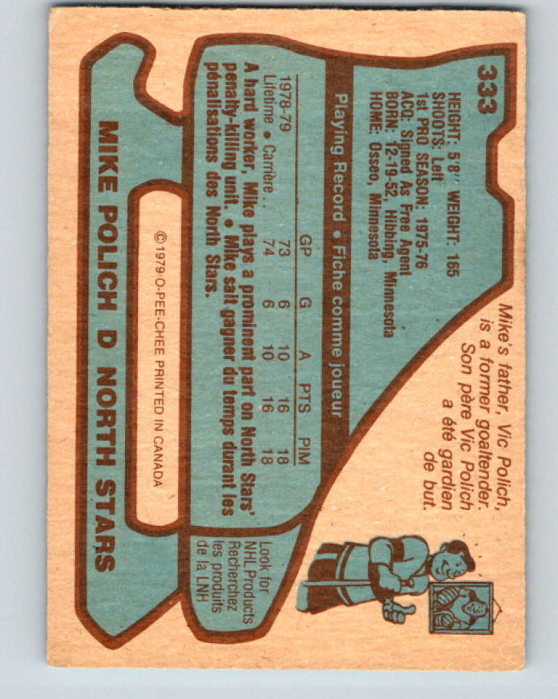 1979-80 O-Pee-Chee #333 Mike Polich NHL RC Rookie Stars 10578
