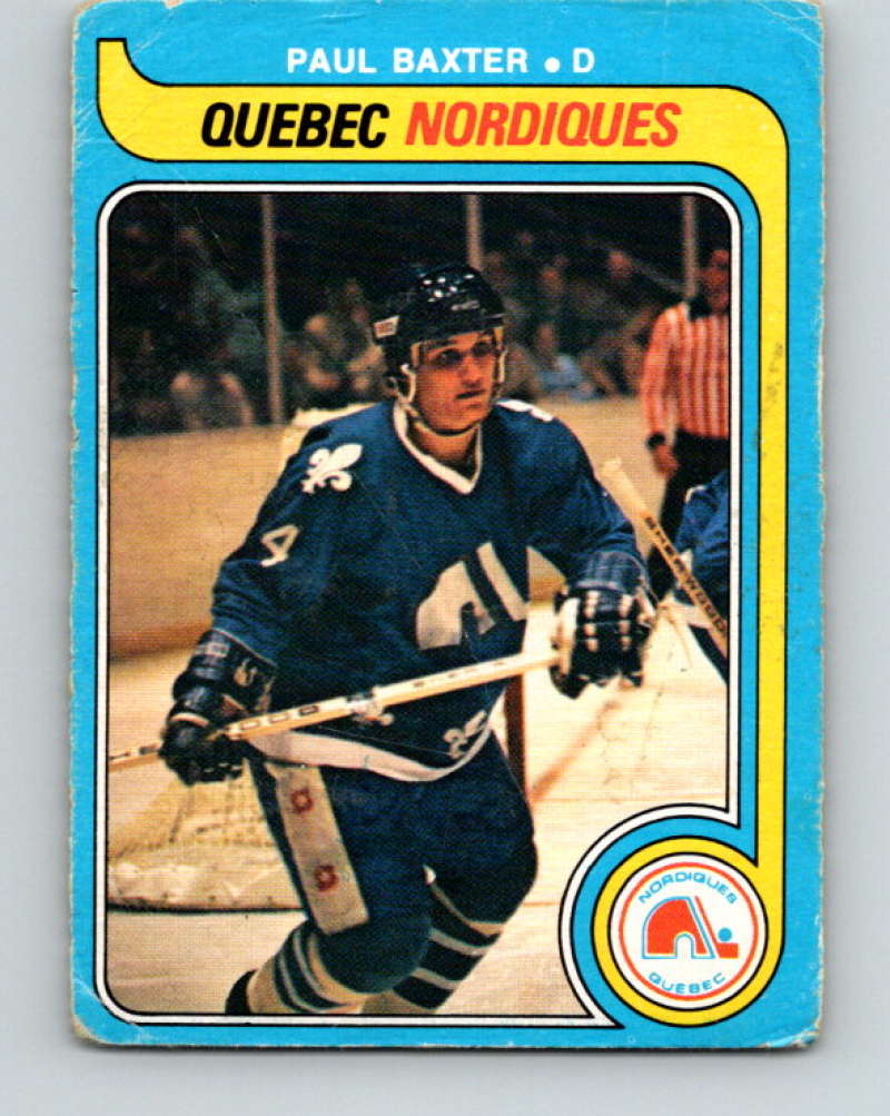 1979-80 O-Pee-Chee #372 Paul Baxter NHL RC Rookie Nordiques 10631 Image 1