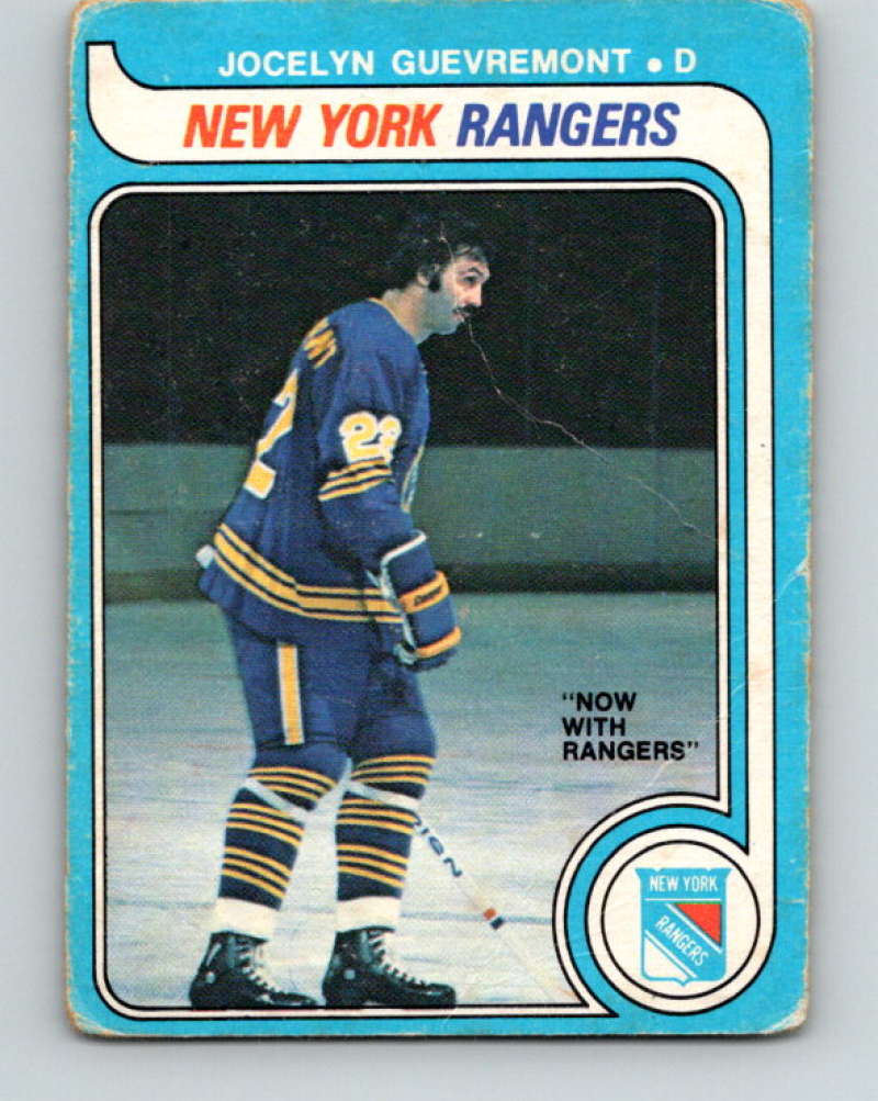 1979-80 O-Pee-Chee #381 Jocelyn Guevremont NHL NY Rangers 10645 Image 1