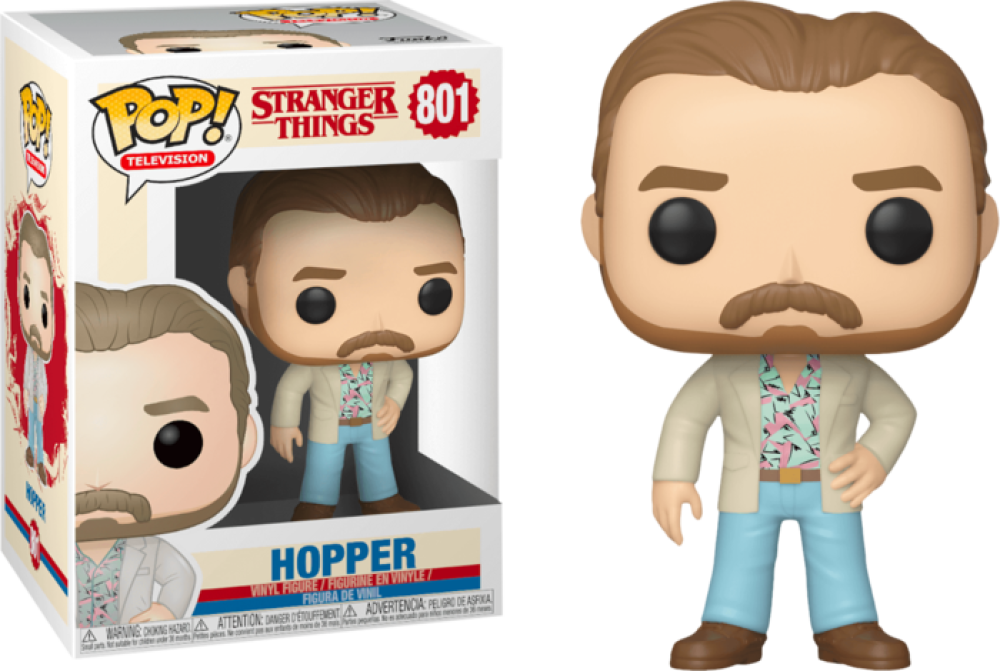 Funko Pop - 801 Television Stranger Things - Hopper (Blue Pants) Vinyl Figure
