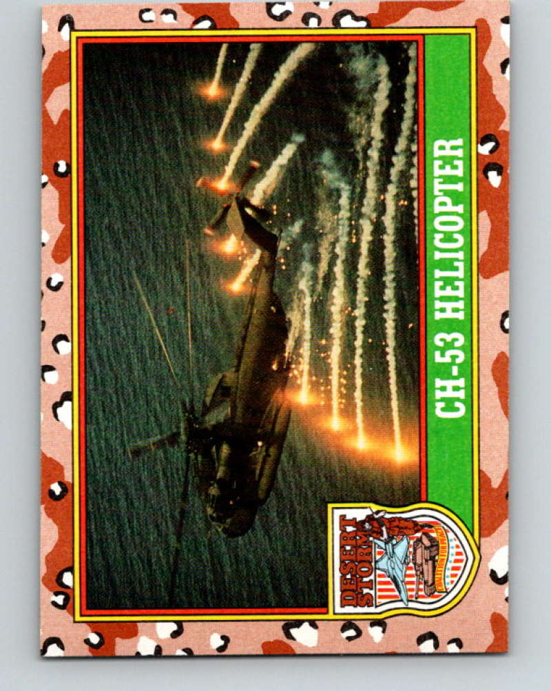 1991 Topps Desert Storm #9 CH-53 Helicopter Mint Image 1