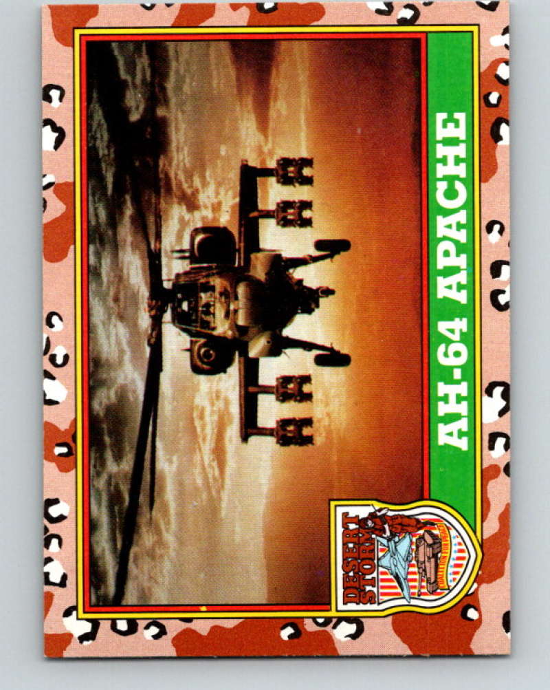 1991 Topps Desert Storm #11 AH-64 Apache Mint Image 1
