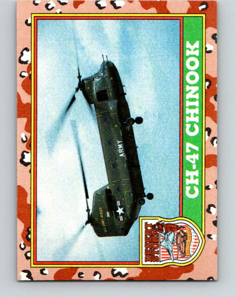 1991 Topps Desert Storm #12 CH-47 Chinook Mint Image 1