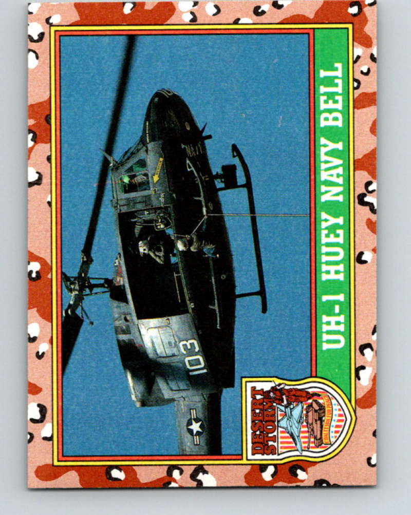 1991 Topps Desert Storm #13 UH-1 Huey Navy Bell Mint Image 1