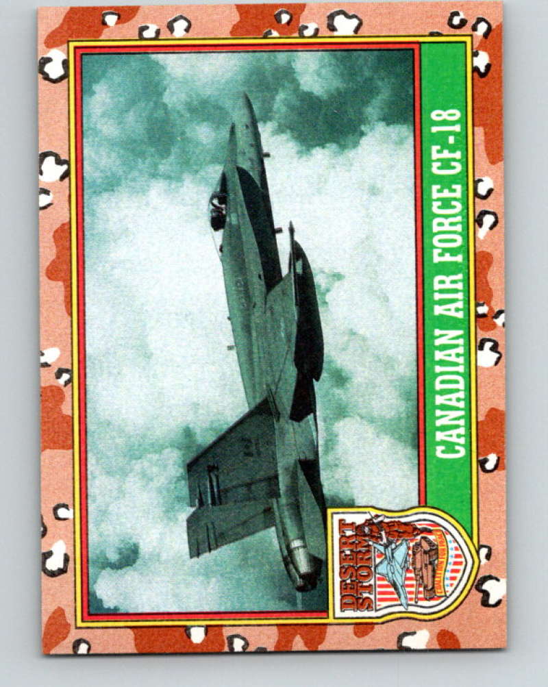 1991 Topps Desert Storm #17 Canadian Air Force CF-18 Mint Image 1