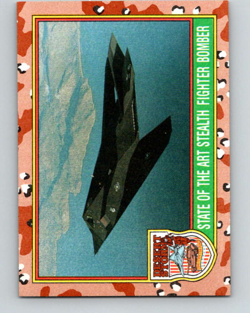 1991 Topps Desert Storm #20 State of the Art Stealth Fighter Bomber Mint Image 1