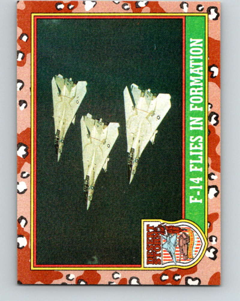 1991 Topps Desert Storm #22 F-14 Flies in Formation Mint Image 1