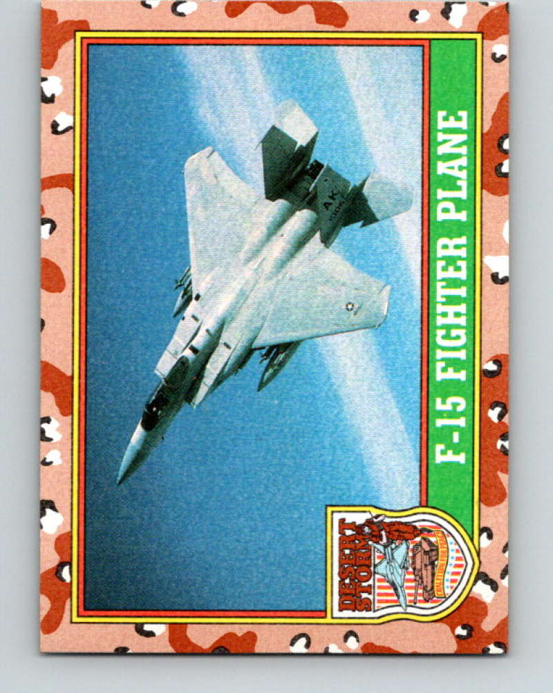 1991 Topps Desert Storm #37 F-15 Fighter Plane Mint Image 1