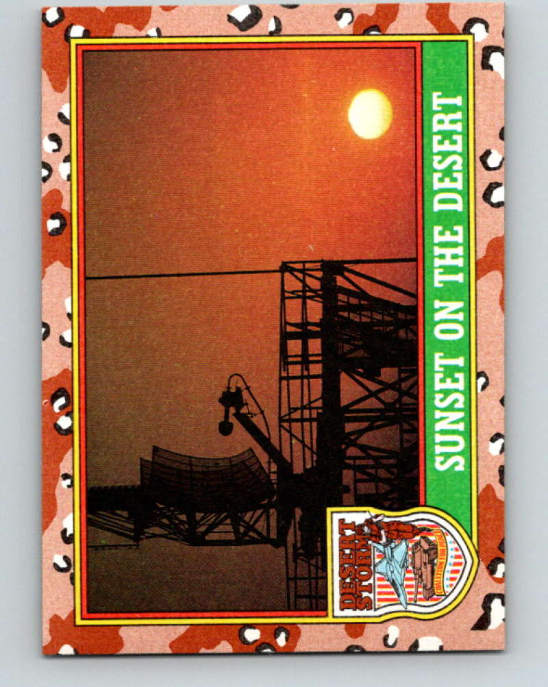 1991 Topps Desert Storm #42 Sunset on the Desert Mint Image 1