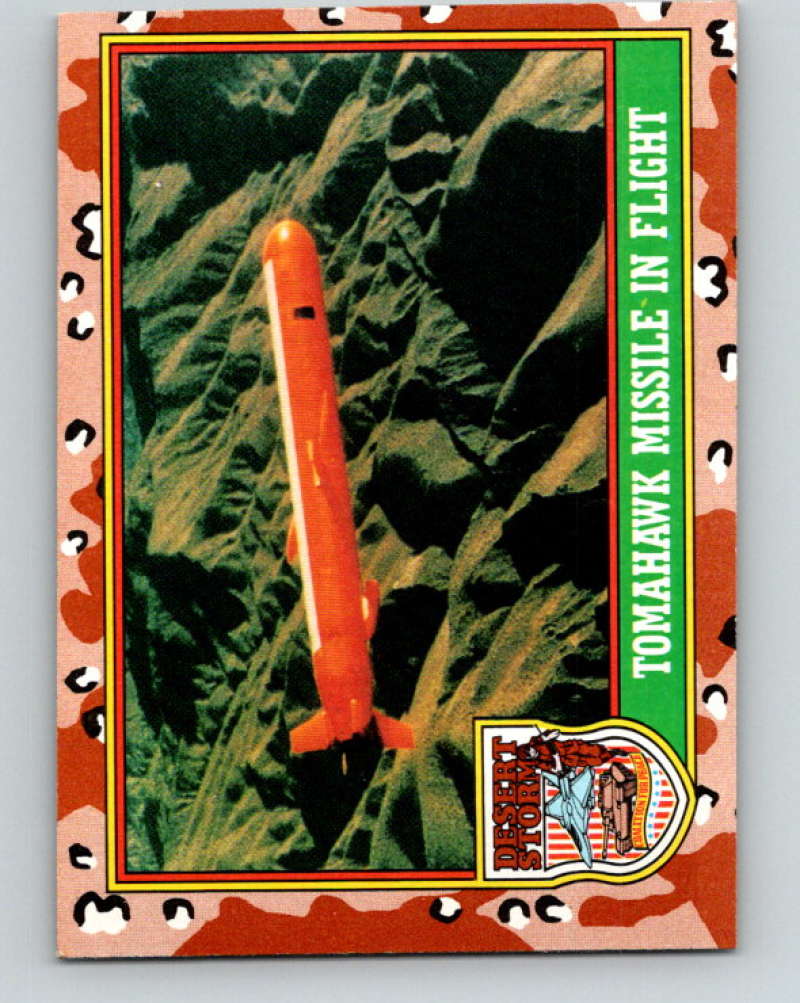 1991 Topps Desert Storm #47 Tomahawk Missile in Flight Mint Image 1