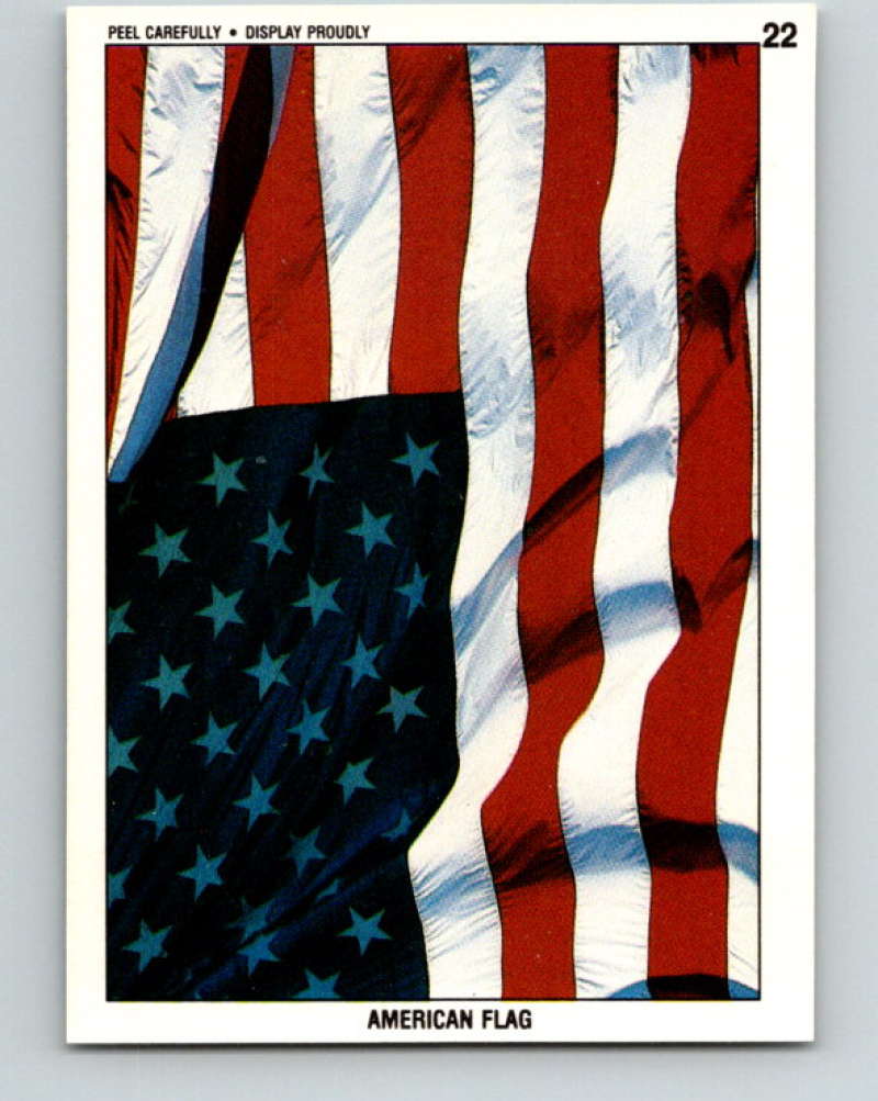 1991 Topps Desert Storm Stickers #22 American Flag MINT