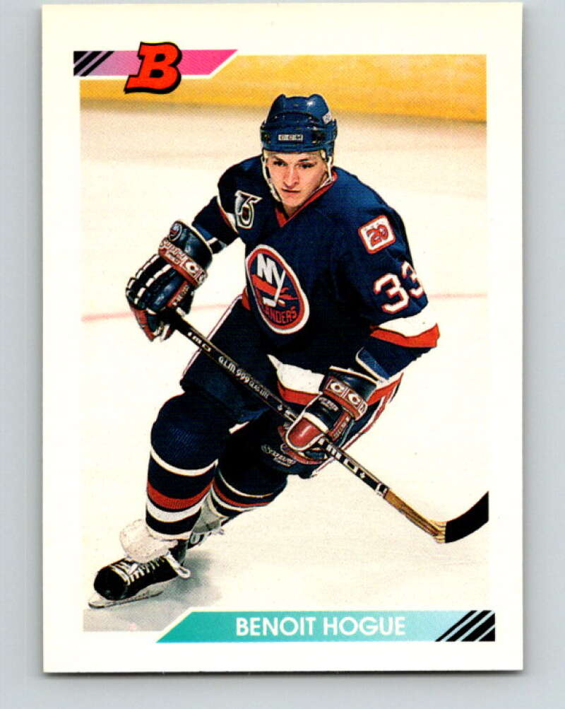 1992-93 Bowman #28 Benoit Hogue/Dennis Vaske Mint New York Islanders Image 1