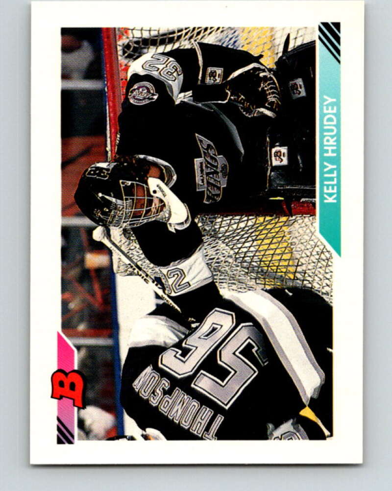 1992-93 Bowman #42 Kelly Hrudey Mint Los Angeles Kings Image 1