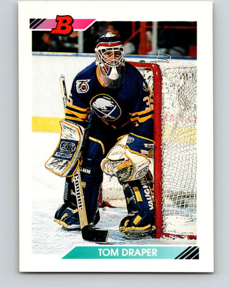 1992-93 Bowman #56 Tom Draper Mint Buffalo Sabres Image 1