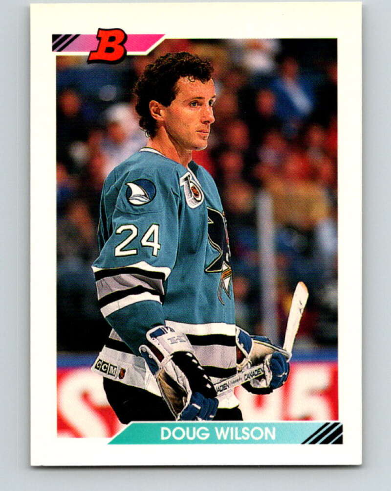 1992-93 Bowman #75 Doug Wilson Mint San Jose Sharks Image 1