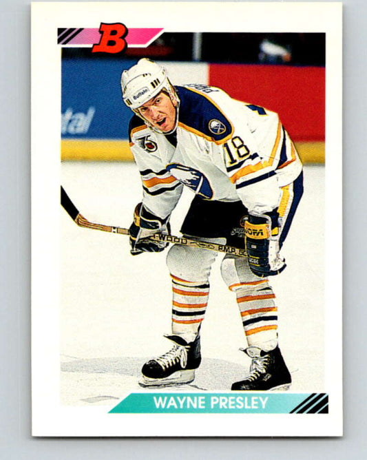 1992-93 Bowman #76 Wayne Presley Mint Buffalo Sabres  Image 1