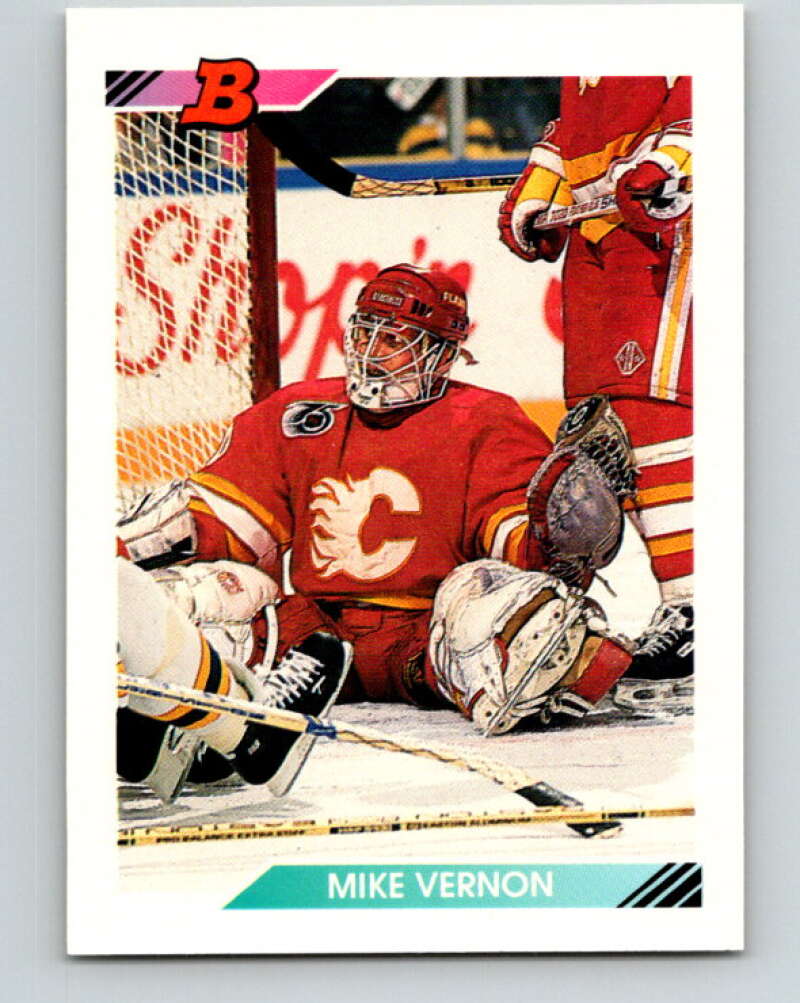 1992-93 Bowman #86 Mike Vernon Mint Calgary Flames Image 1