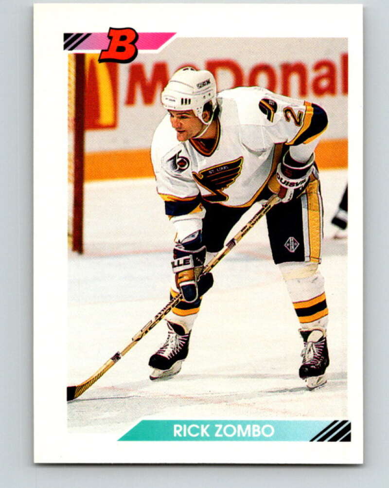 1992-93 Bowman #87 Rick Zombo Mint St. Louis Blues Image 1