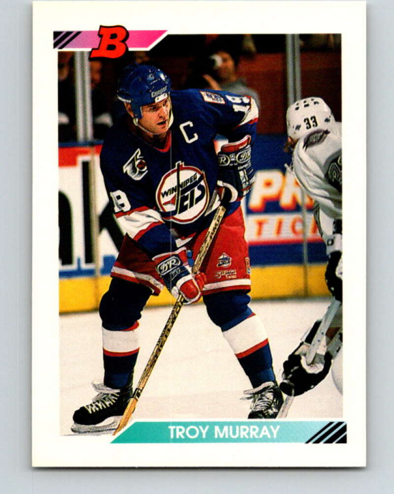 1992-93 Bowman #93 Troy Murray Mint Winnipeg Jets Image 1