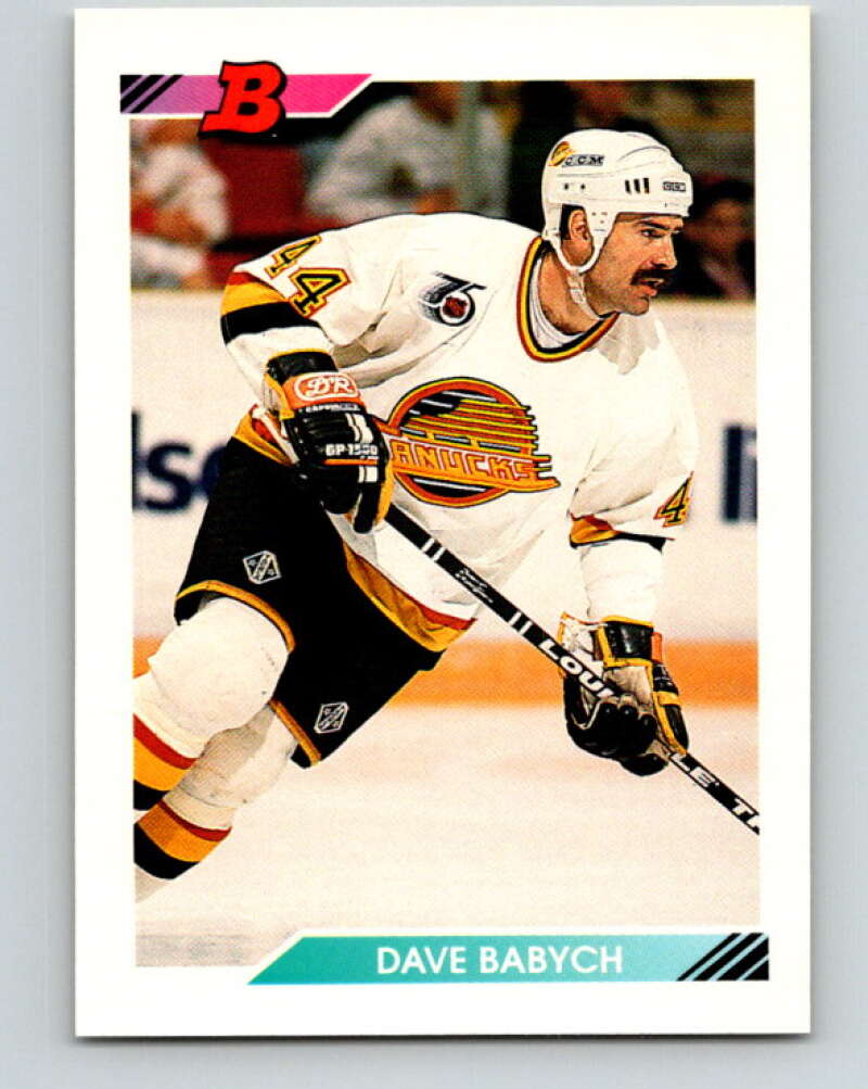 1992-93 Bowman #119 Dave Babych Mint Vancouver Canucks Image 1