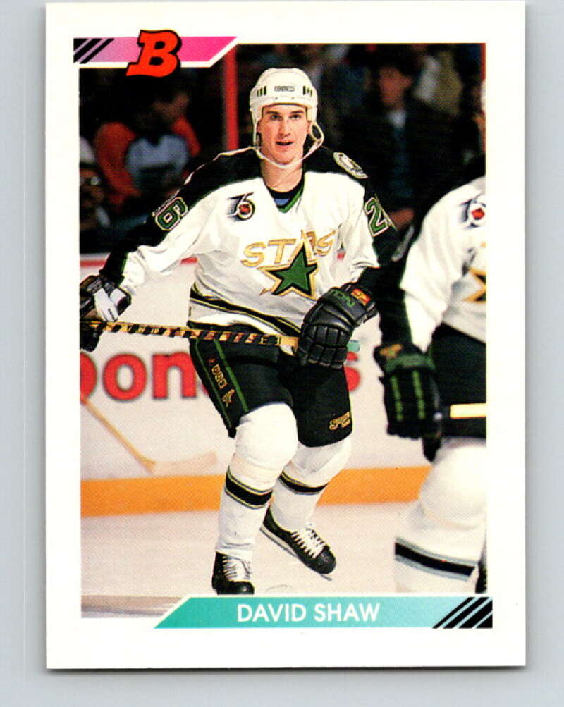 1992-93 Bowman #141 David Shaw Mint Minnesota North Stars Image 1