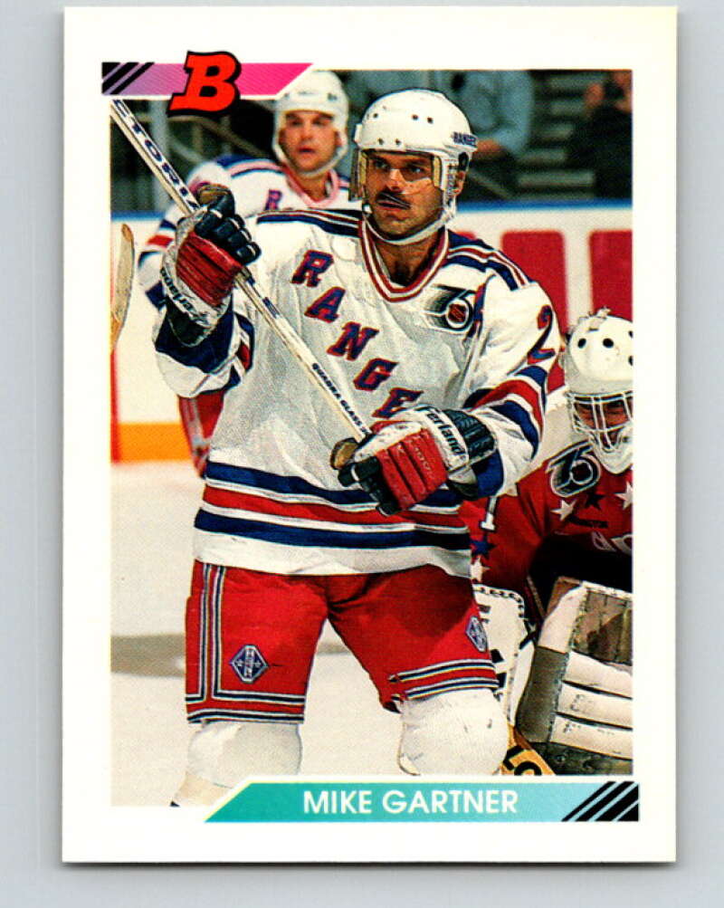 1992-93 Bowman #146 Mike Gartner Mint New York Rangers Image 1