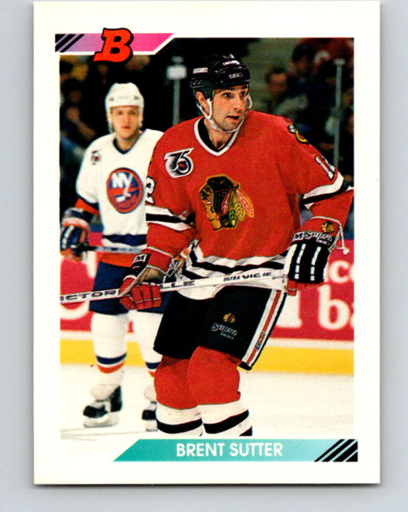 1992-93 Bowman #147 Brent Sutter Mint Chicago Blackhawks Image 1