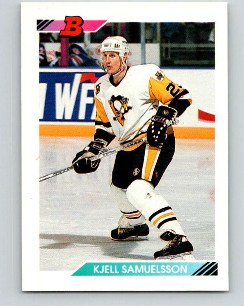 1992-93 Bowman #165 Kjell Samuelsson Mint Pittsburgh Penguins Image 1